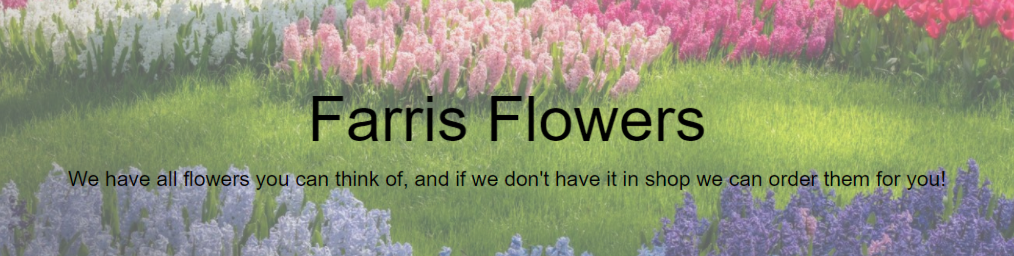 picture of Farris Flowers website